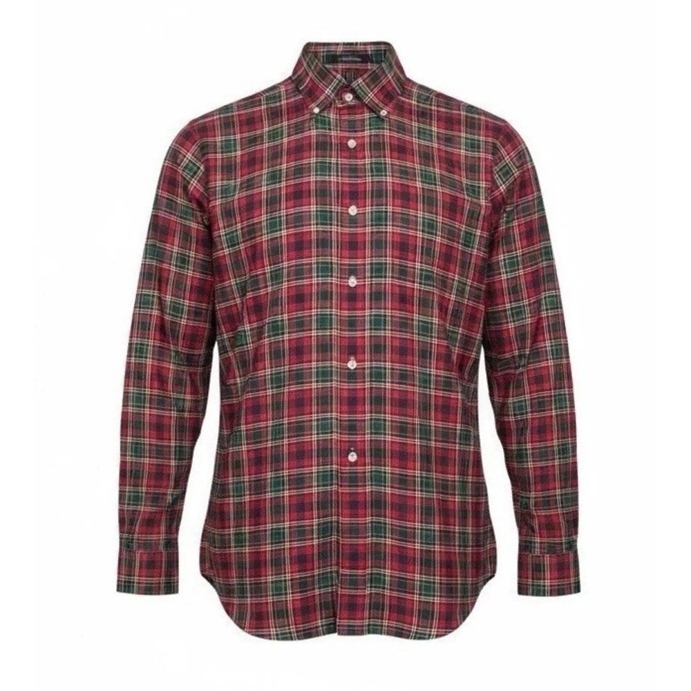 Daniel Cremieux  RED/ GREEN PLAID Dress Shirt Button Down Sz‎ Large Classic Fit